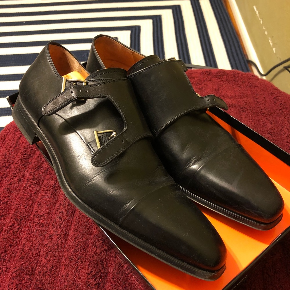 Magnanni Double Monk Strap sz 10 w/ Original Box